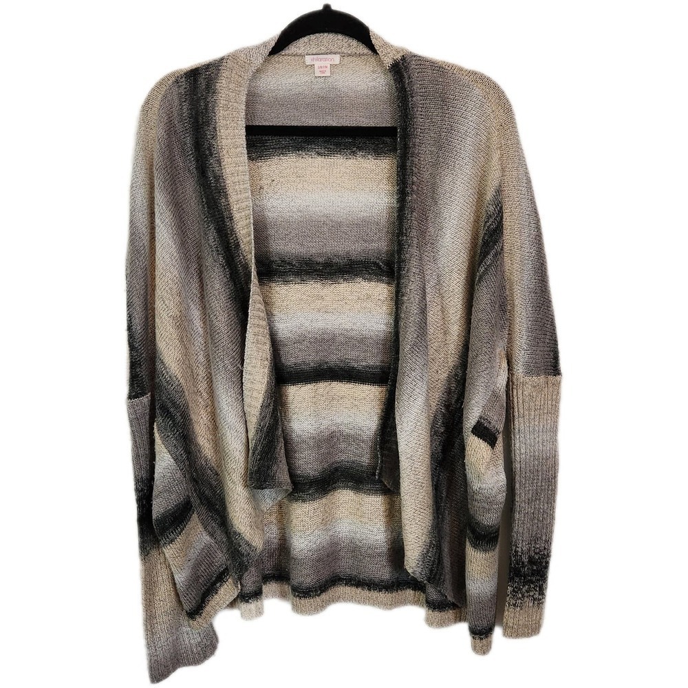 Eyeshadow Open Front Waterfall Cardigan Earth Tones Size Small/Medium